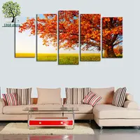 Pane The Red Trees HD Painting Canvas Wall Art Picture Home Decoration Living Room Decoration Canvas Print Mode No Frame HW031