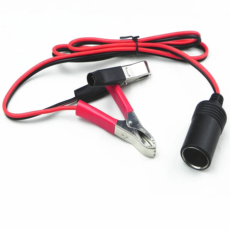 Adaptateur Allume-Cigare avec 2 Pinces pour Batterie Voiture