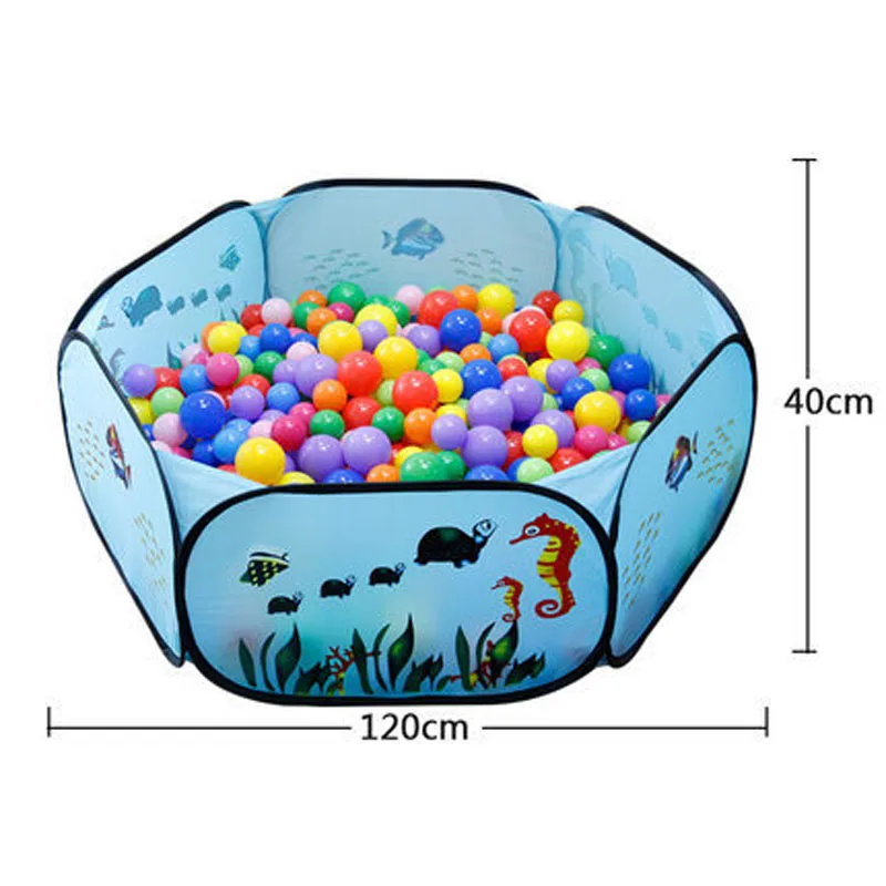 Детский океан мяч бассейн волна бассейн складной утолщение забор Крытый манеж мяч волна бассейн Развивающие игрушки для младенцев - Цвет: pond