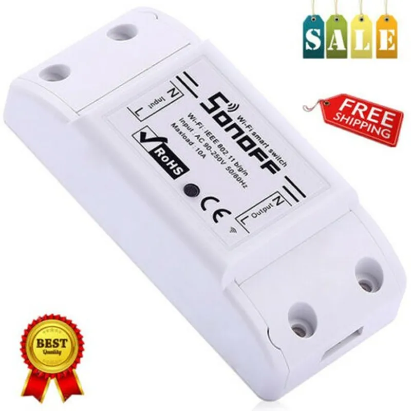 

Sonoff Basic Smart Wifi Switch DIY Remote Wireless Smart Switch Domotica Wifi Light Switch Smart Home Works with Alexa HWC