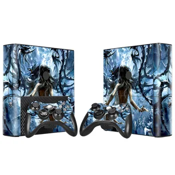 

Free drop shipping Removable skin sticker for Xbox 360 E with console skin and two wireless controllers skin #TN-XB360E-0091