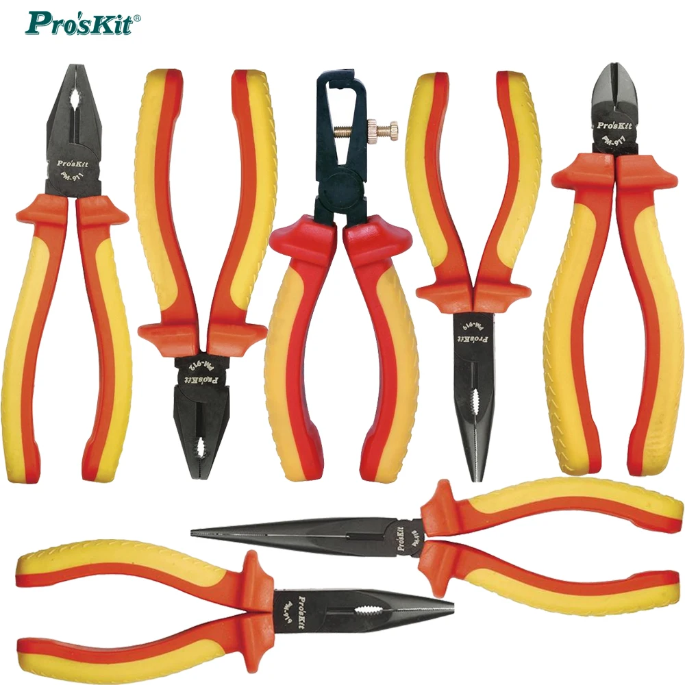 

Pro'skit Insulated Wire Stripping Plier Combination Cable Cutter Multi Tools Electrician Toolkit Tool Set Repair