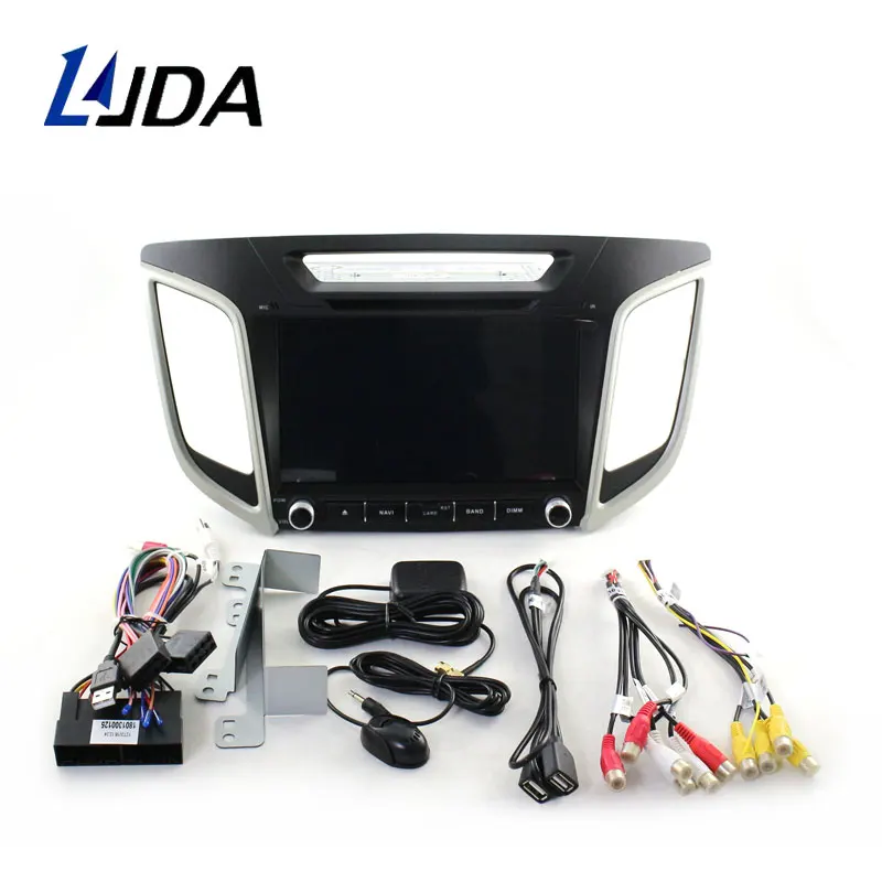 Discount LJDA Android 9.1 Car dvd player for HYUNDAI IX25 CRETA Car Radio headunit gps navigation stereo multimedia WIFI autoaudio 2G+16G 4