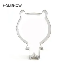 1 шт./лот милый маленький медведь печенья резак из нержавеющей стали металлический резак инструмент для кондитерской помады инструменты для выпечки