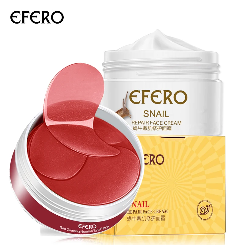 

1Set Remove Dark Circles Eye Mask for Moisturizing Face Eye Skin Patches Whitening Face Cream Snail Essence Firming SkinCare Set