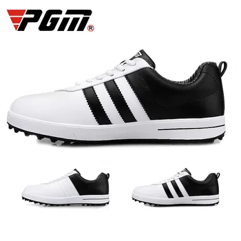 

PGM Golf Shoes Men's Waterproof Golf Sports Shoes Leisure Sports Shoes Male Black White Striped Sports Shoes