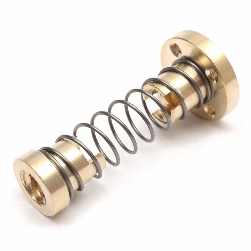 

2mm / 4mm / 8mm Adjustable T8 Anti-Backlash Spring Loaded Nut For 3D Printer Acme Threaded Rod Lead Screw 3D Printer A