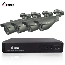 KEEPER 4CH 1080N Surveillance CCTV System Kit With 4PCS 1080P 2.0MP HD AHD Outdoor Security IR CCTV Camera