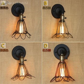 

Vintage Iron Wall Lamp Retro Wall Light Loft Luminaire Home Lighting Industrial Wall Sconce Modern Light Fixtures Abajur Lustre