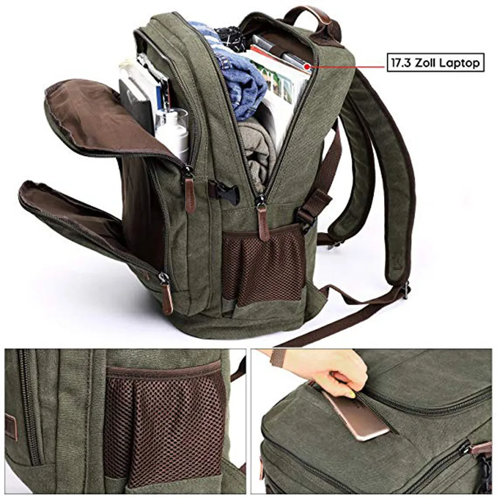 

Men Backpack Canvas mochila masculina Waterproof Back Pack Designer Backpacks Male High Quality Unisex Bags Travel Bag Mar26