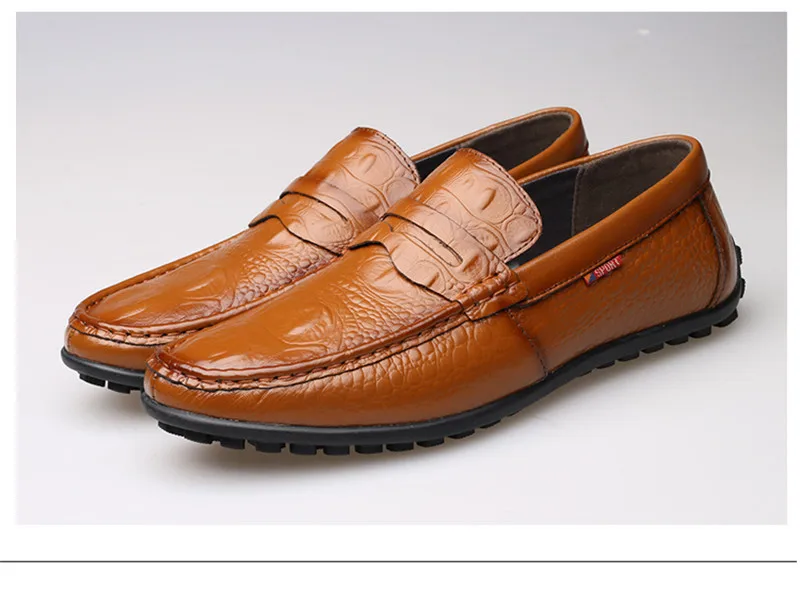 Мужская китайская дизайнерская брендовая Роскошная Европейская Повседневная обувь; цвет черный, коричневый; Лоферы для вождения на плоской подошве; недорогая кожаная мужская обувь в итальянском стиле
