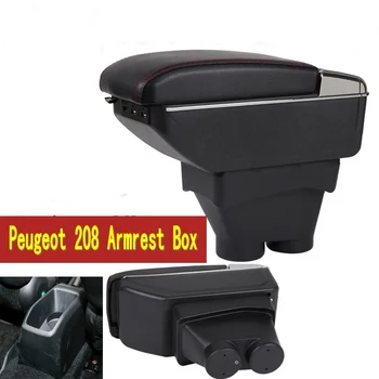 

For Peugeot 208 Armrest Box Peugeot 208 Universal Car Central Armrest Storage Box cup holder ashtray modification accessories