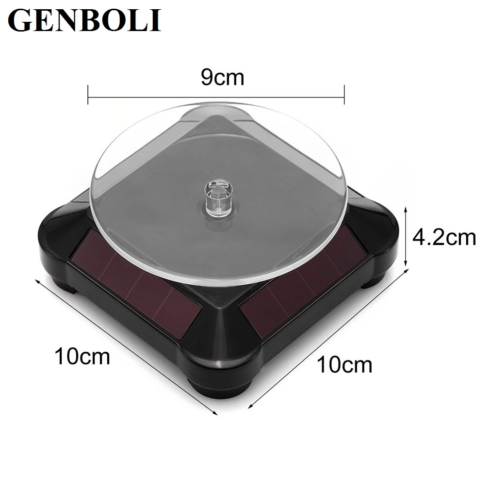 GENBOLI стенд держатель солнечной энергии батарея 360 градусов поворотный стол вращающийся дисплей часы Кольцо ожерелья(ювелирные изделия) инструмент A30