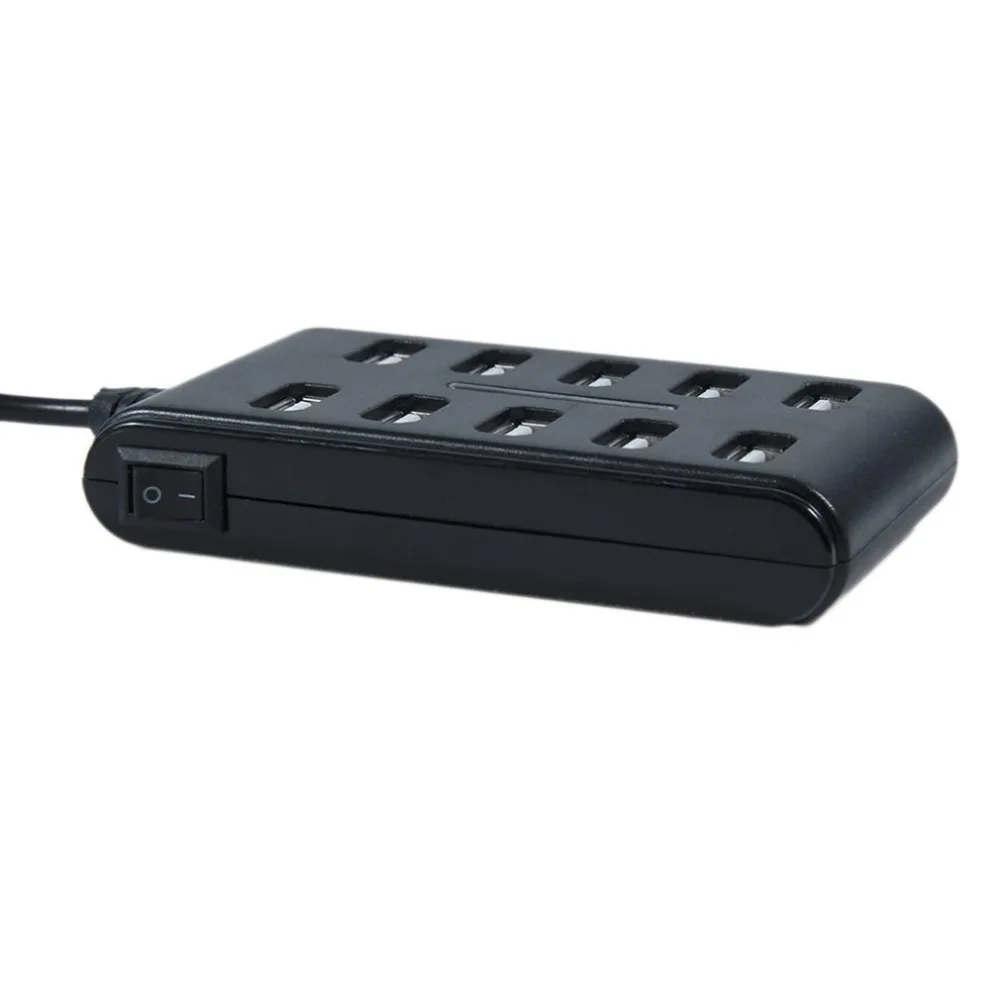10 портов USB2.0 концентратор синхронизации данных адаптер 480 Мбит/с высокоскоростной Plug& Play usb-хаб портативный мобильный телефон зарядка для ноутбука ПК