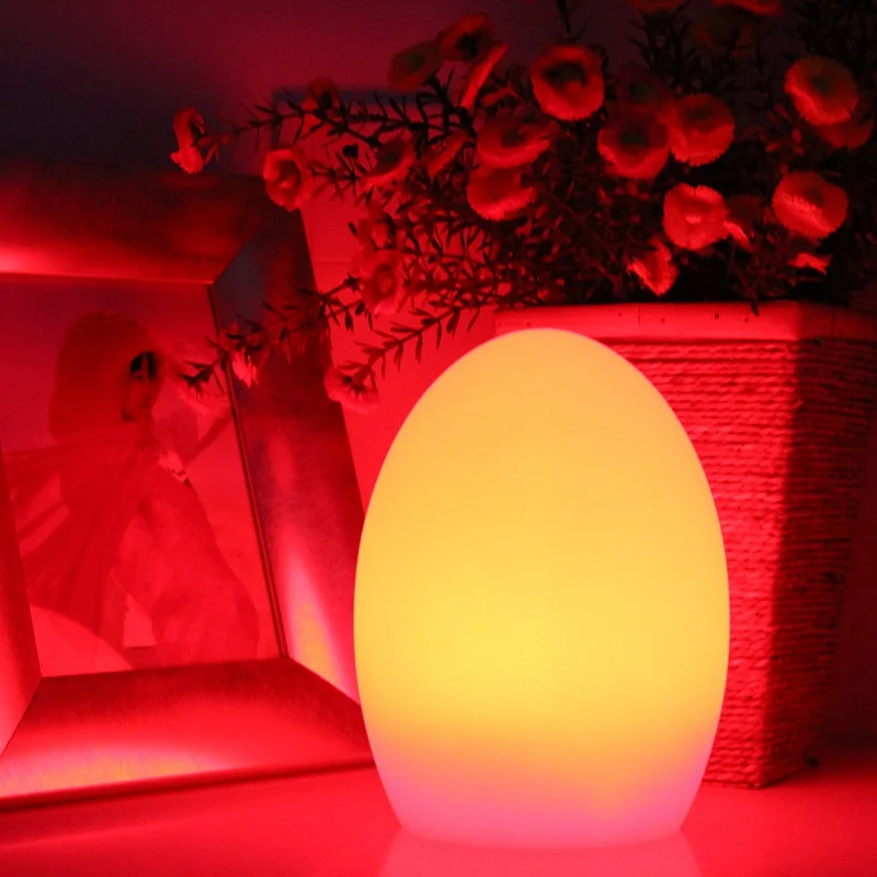 D14* H19cm RGBW изменение цвета дистанционное управление литиевое тесто питание светодиодный светильник яйцо для дома/вечерние Декор 20 шт./лот