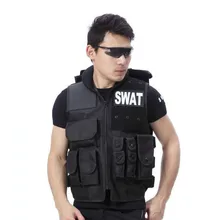Тактический Airsoft SWAT CS пуленепробиваемый жилет модель Molle тактический черный жилет ветрозащитный жилет Swat защитное оборудование для охоты