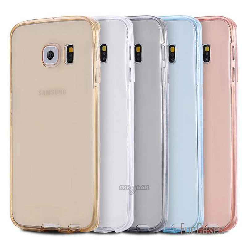 S7/S7 Edge Clear Flexible Soft TPU Case Cover For Samsung Galaxy S7 Edge 360 Degree Full Body Protection Phone Cases Accessories