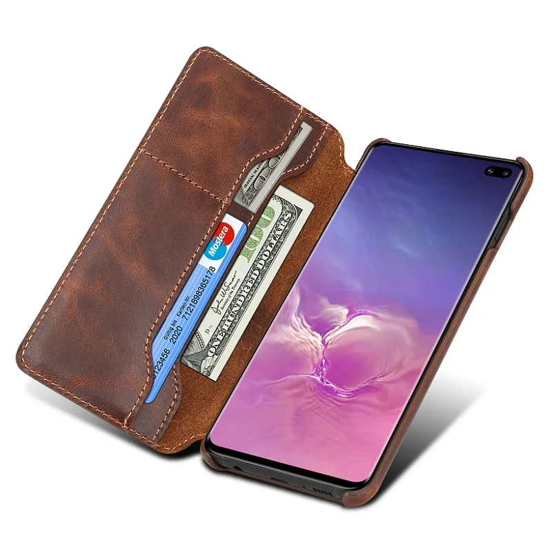 

Чехол-книжка Solque для Samsung Galaxy S10 Plus, S10e, кожаный