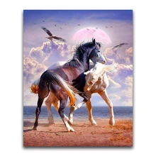 Пользовательские картина из страз с изображением лошади Единорог крестиком Рождество Санта Клаус hibah домашний декор diy pintura Алмазная мозаика Круз фильмы