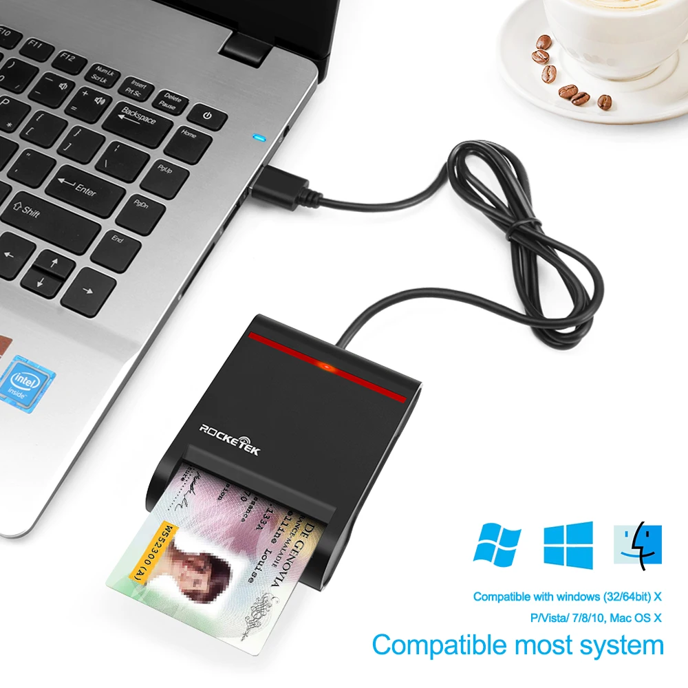 Rocketek USB 2.0 Smart Card Reader CAC, ID,Bank card,sim card cloner connector cardreader adapter pc computer laptop accessories Rocketek USB 2.0 Smart Card Reader CAC, ID,Bank card,sim card cloner connector cardreader adapter pc computer laptop accessories