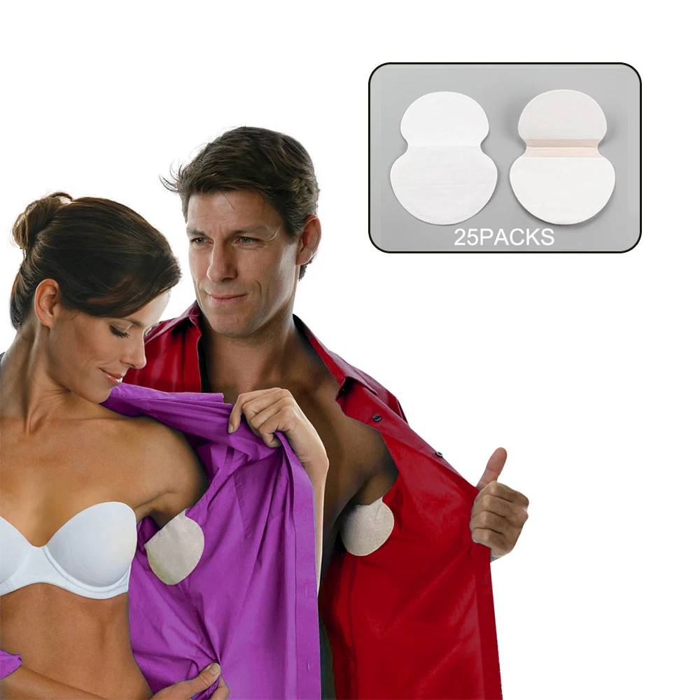 

50pcs 25Packs Disposable Absorbing Underarm Sweat Guard Pads Deodorants Armpit Sweat Perspiration Pads Summer Armpits Sweat Pads