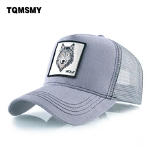 Хлопчатобумажные бейсболки для mem воздухопроницаемые сетчатые бейсболки женские с вышивкой волка хип-хоп шляпа Женская солнцезащитный козырек Bone summer Gorras