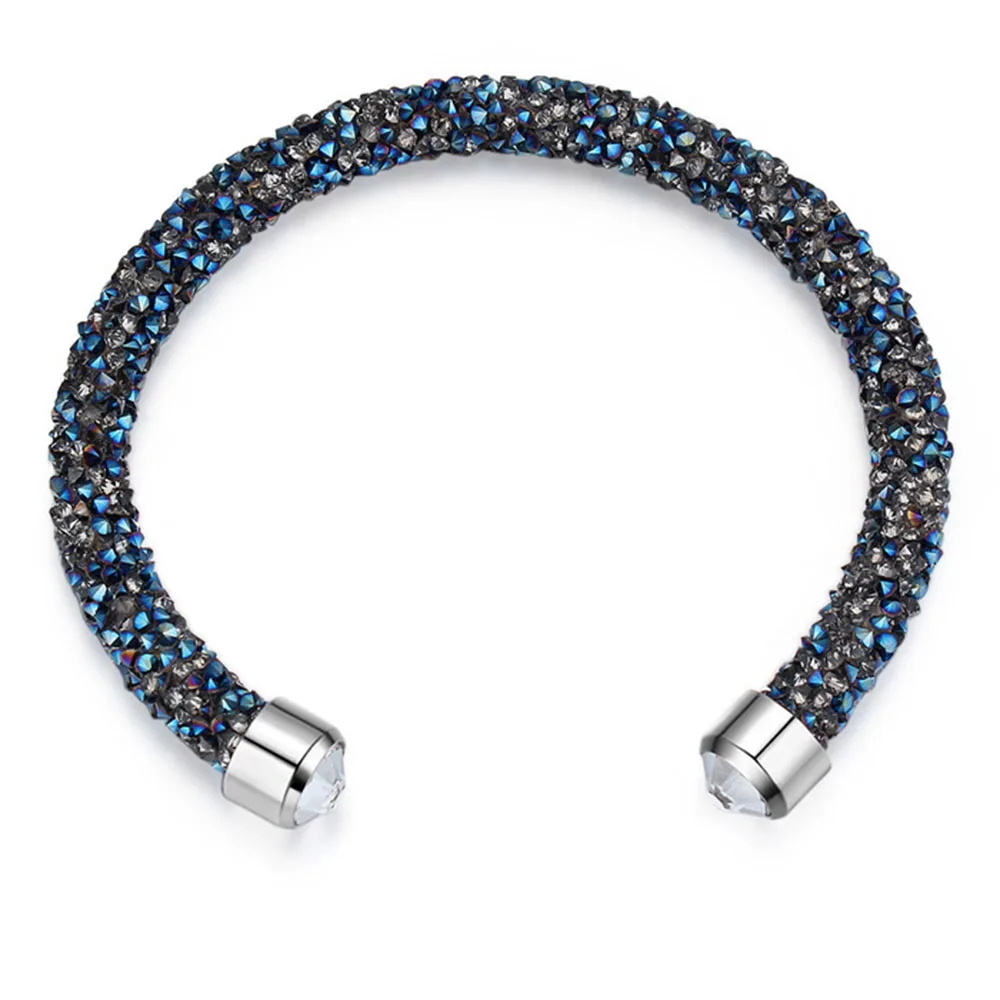 Новинка 2018 очаровательный Браслет манжета с кристаллами Swarovski бижутерия в
