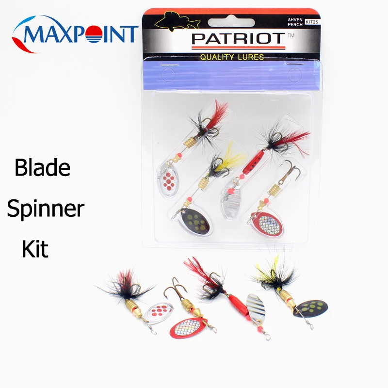 

4 pcs Perca Spinners 4g 5g 6g Metal Spinner Assortment For Perch Trout Ball Concept Spinnerbait Topwater Fishing Lures