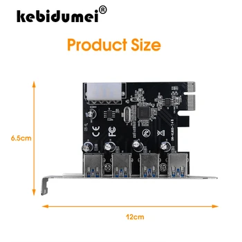 

5Gbps Superspeed 4 Ports USB 3.0 Expansion Card Adapter PCI-E PCI Express free power supply Controller Card For Win 7 8 10