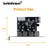 Kebidumei – Carte d'extension PCI-e 1x avec 4 ports USB 3.0, hub, adaptateur ► Photo 2/6