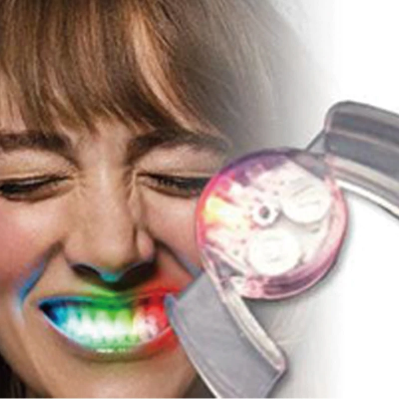 Colorful Flashing Flash Brace Mouth Guard Piece Festive Party Supplies Glow Tooth Funny LED Light Toy glow in the dark christmas (5)