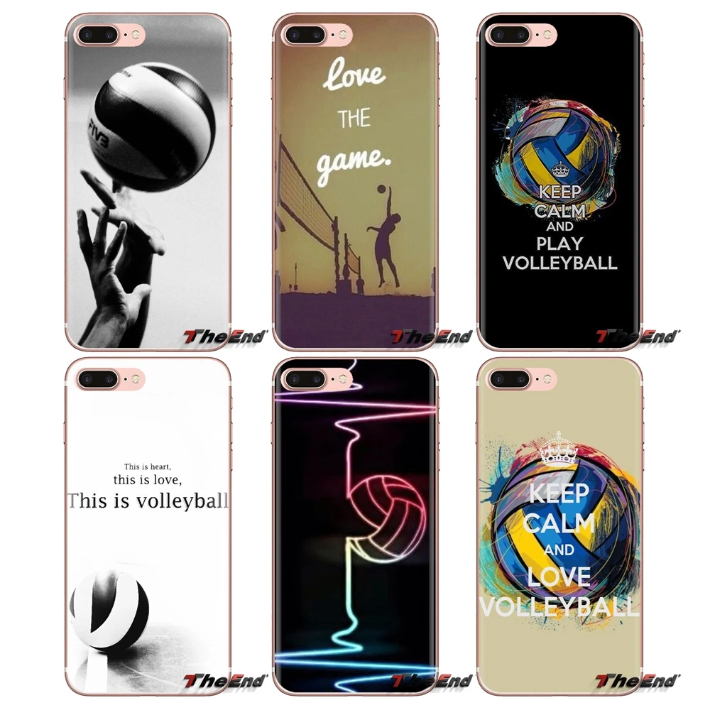 

Transparent TPU Cases For Huawei Mate Honor 4C 5C 5X 6X 7 7A 7C 8 9 10 8C 8X 20 Lite Pro Girls Sports Fans Peace Love Volleyball