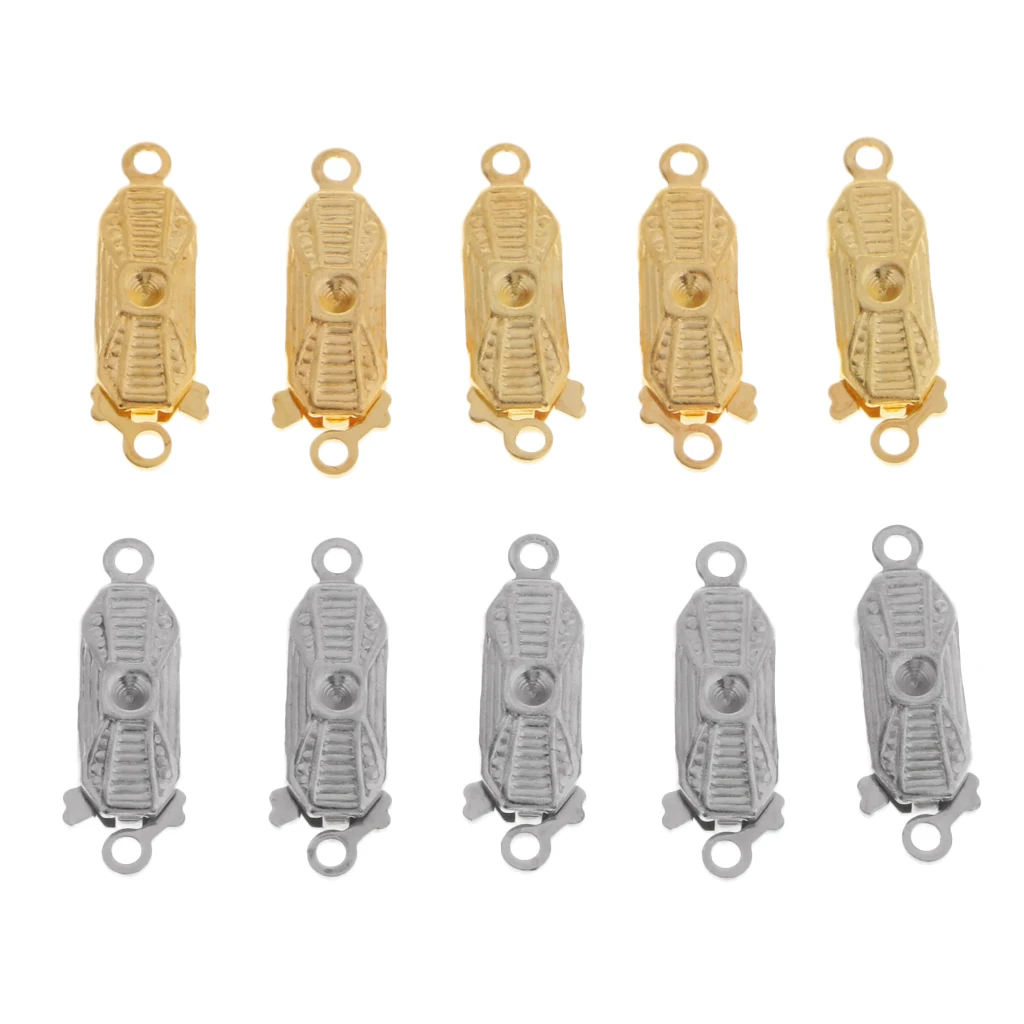 

10pcs Metal Clasp Converter Jewelry Making Connectors Clasps Gold/Silver Necklace Bracelet Clasps DIY Handmade Jewelry Accs