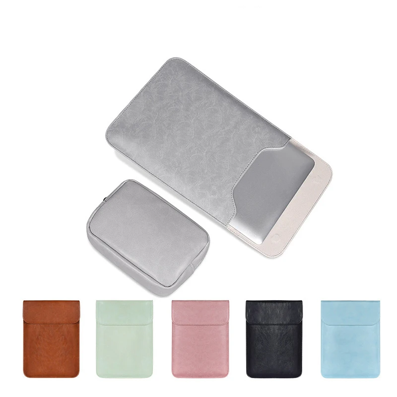 

Laptop Bags For Macbook laptop liner bag 11.6 12.5 13.3 14.1 15.4 inch protection PU leather cover For Xiaomi 14 inch