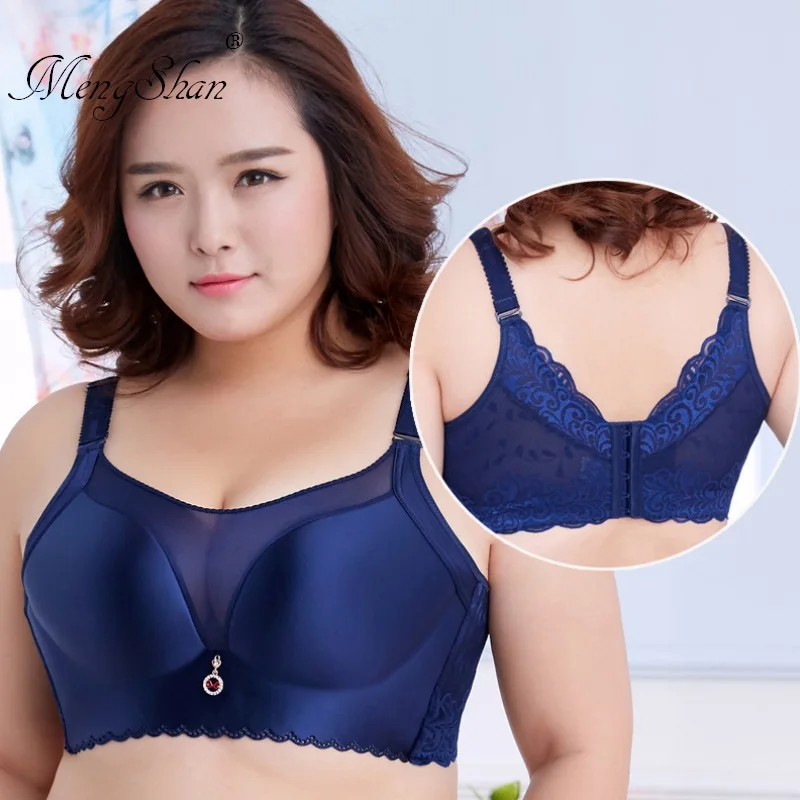Sexy large-sized lady's underwear bra, bra plaster, anti-walk, light gathering, adjustable lace beautiful back bra plus size wom