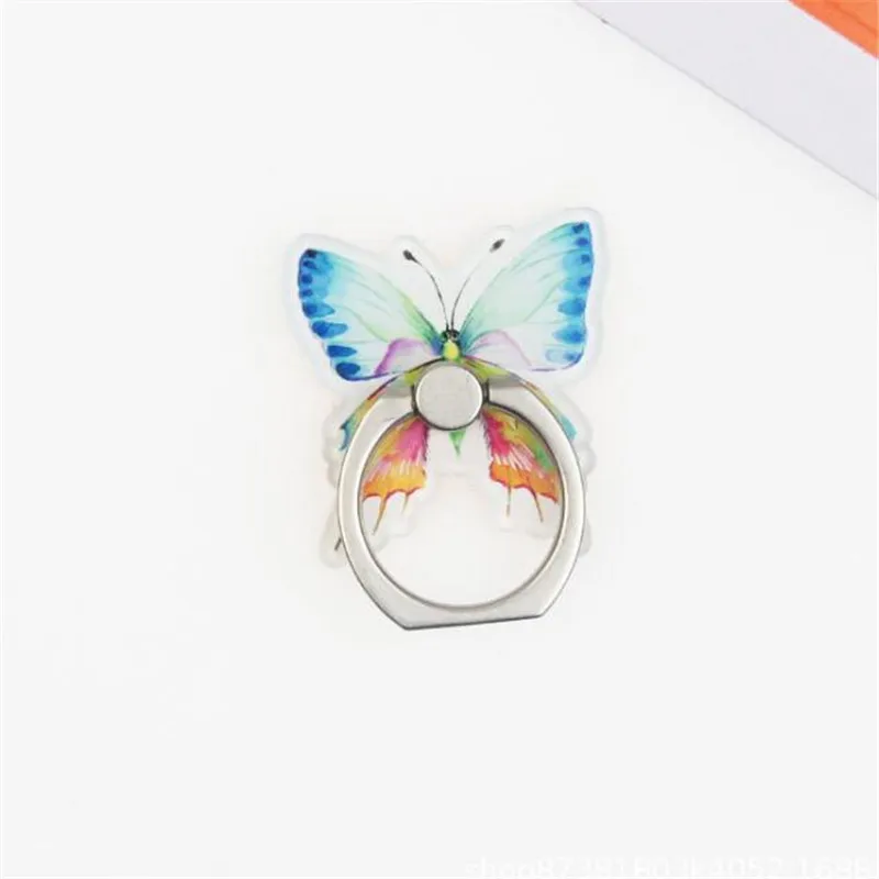 UVR Cartoon Butterfly Insect Phone Stand Mobile Finger Ring 360 Degree Rotation Holder For IPhone X 7 Plus Samsung Xiaomi