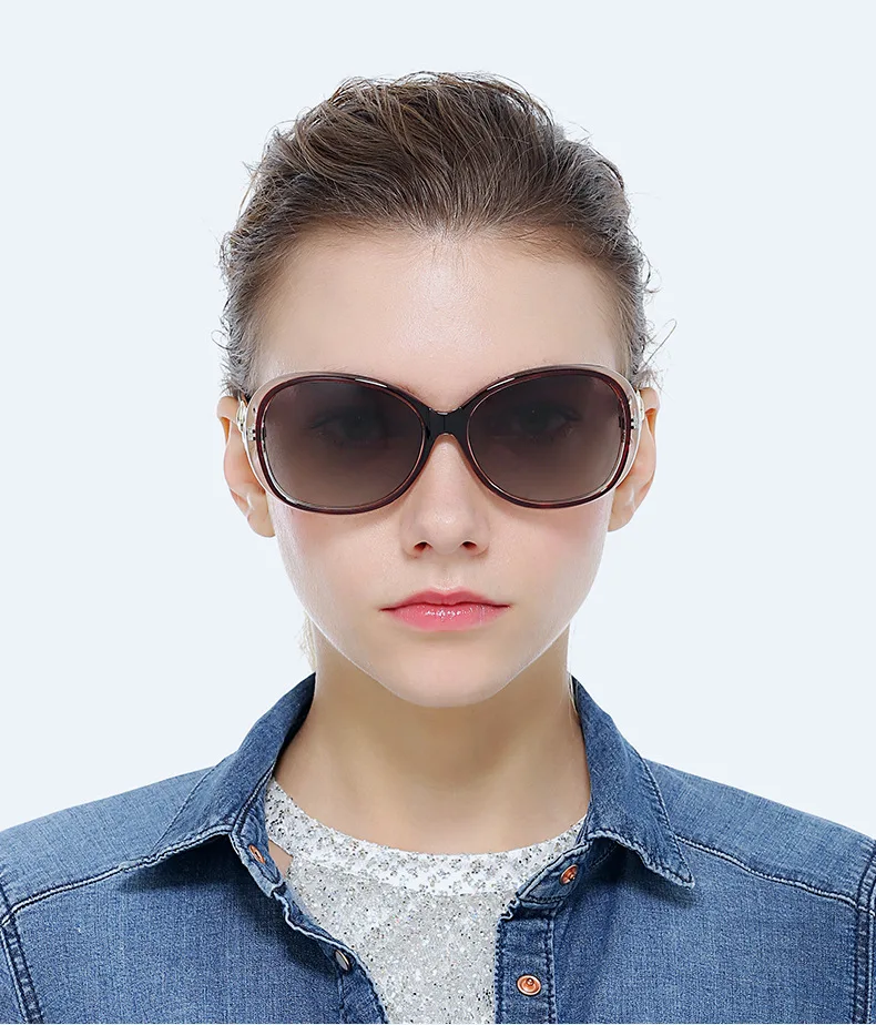 Женские солнцезащитные очки, классические, поляризационные, солнцезащитные очки для вождения, дизайнерские очки, солнцезащитные очки по рецепту, большая коробка, UV400 115