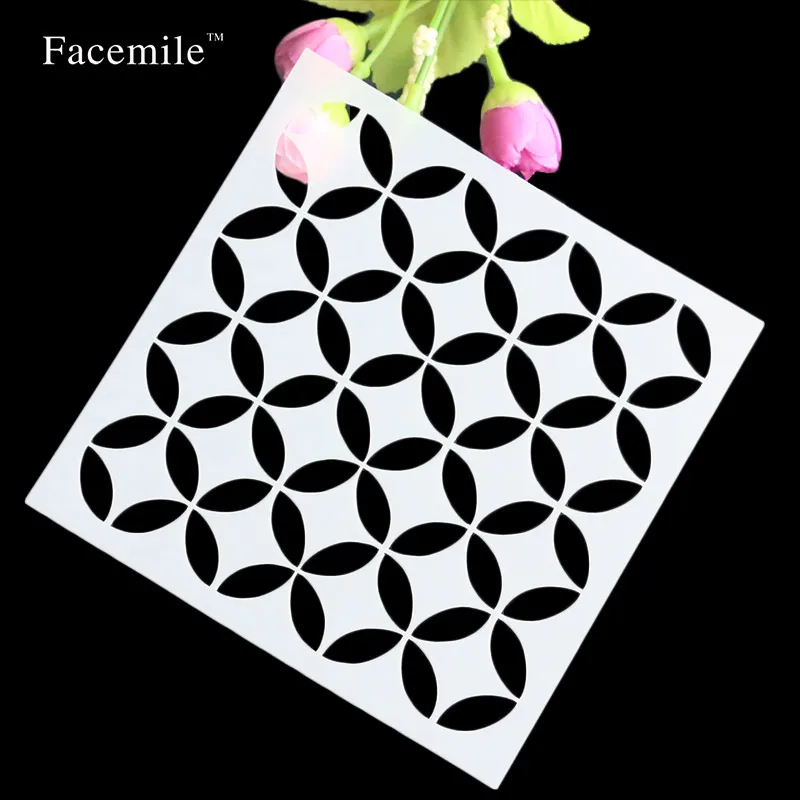 

Facemile DIY Craft Layering Stencils Walls Painting Scrapbooking Stamping Stamps Album Decorative Embossing Paper Cards Crafts