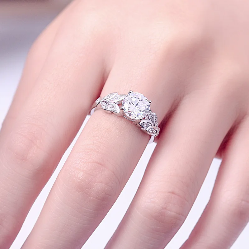 Тиндлин персонализированные индийские украшения 1 5 ct true серебряное кольцо 925 shine