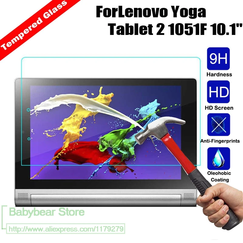 2 X Закаленное стекло для Lenovo Yoga Tablet 1051F 10 1 &quotЗащитная пленка экрана планшета 9H