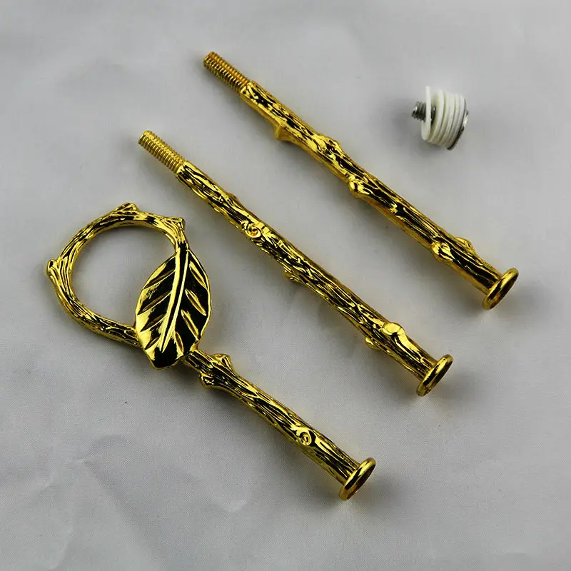 Buy 3 tiers leaves cake stand rods/cake stand handles