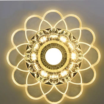 

Hallway Crystal Colorful LED Ceiling Light Blue Light Modern RGB Ceiling Mounted Light For Foyer Aisle Corridor Home Lighting