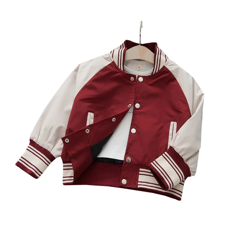 

Kids Boy Clothes Autumn Winter Cotton Casual Full Sleeve Baseball Jacket Kids Jackets Boys Patchwork Coat Toddler Clothing 2-5T