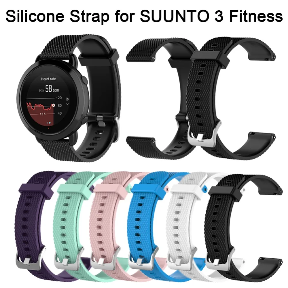 

Replacement Soft Silicone Watch Band Strap Bracelet For SUUNTO 3 Fitness Smart Watch Easy Install Replace Watch Strap
