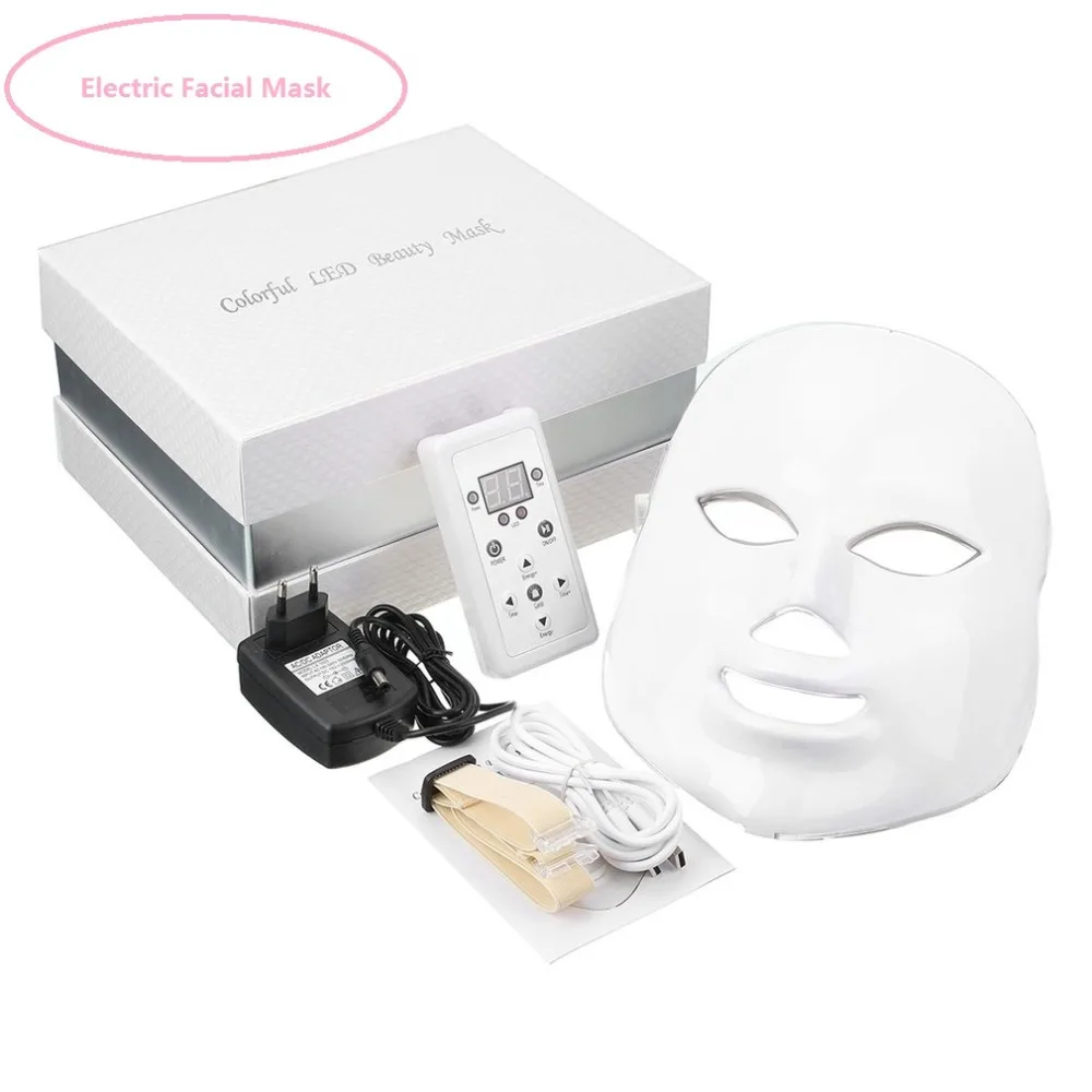 7 Color Light Photon PDT LED Electric Facial Mask Skin Care