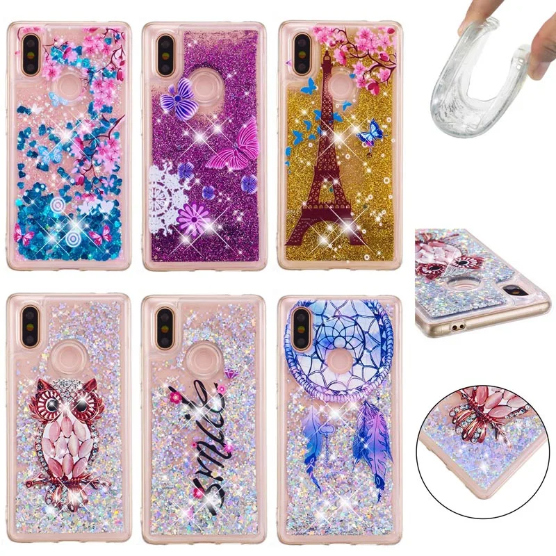 

Fashion Glitter Quicksand Cases Soft Silicone Phone Cover Shell Coque Fundas Capa for xiaomi Mi 8 SE A2 6X Mix 2S Redmi S2 Y2