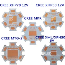 20 мм Купер PCB Cree MTG-2 МКР XHP50 6 В/12 В XHP70 5 В/12 В МКР привело PCB 20 мм х 1.6 мм Прямая Термопечать Путь Меди звезда