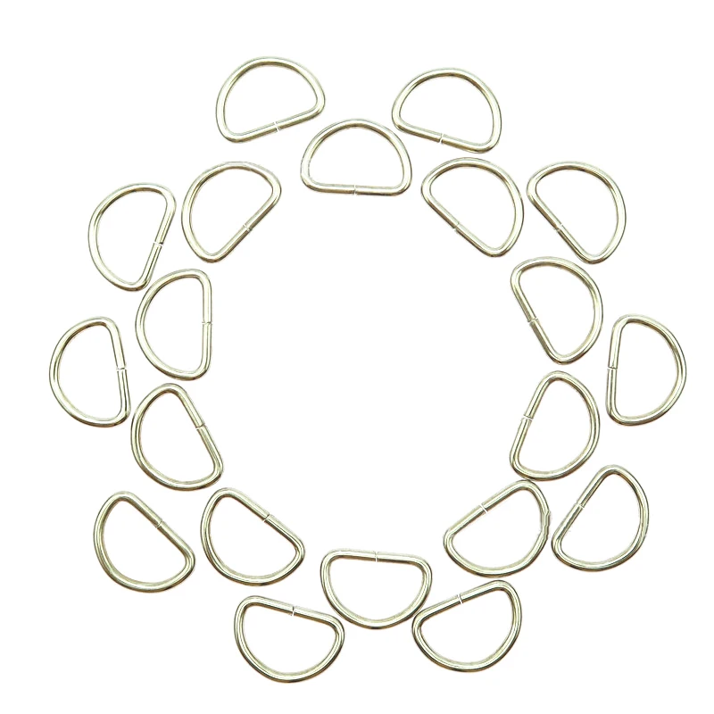 

20x For Purse Straps Bags Backpack Leashes Metal Belts Buckle Loop D Rings Diy