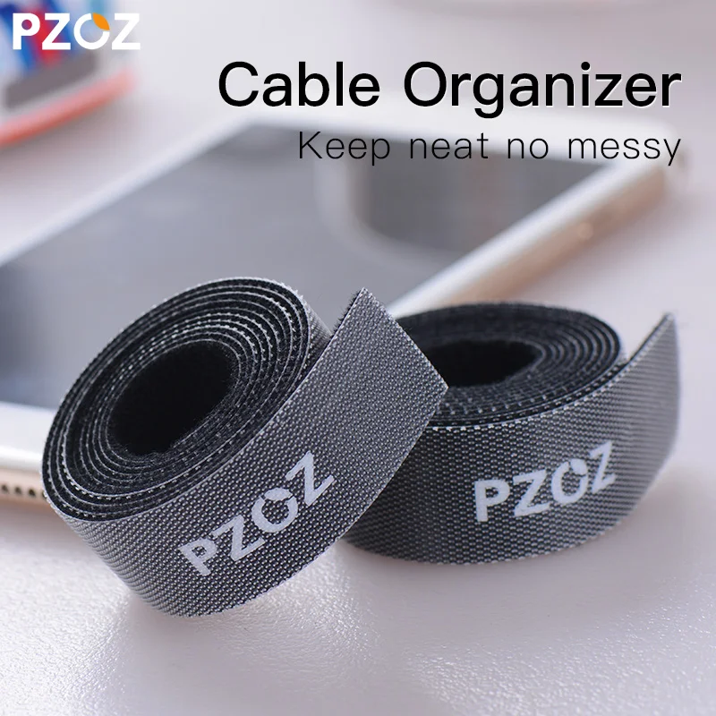 

PZOZ Cable Wire Organizer nylon For iPhone Samsung Huawei Xiaomi USB Cable Wire Winder Clip Earphone Mouse Cable Cord Management