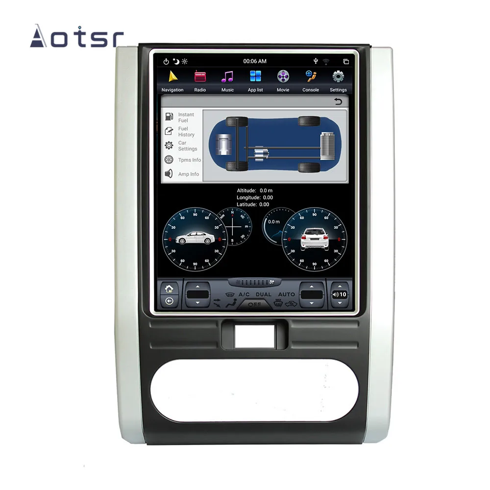 Top Tesla style Android 8.1 GPS Navigation Car DVD Player For NISSAN X-trail/Qashqai 2005+ Car Auto radio stereo multimedia player 2